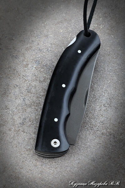 Нож складной Таежный сталь Х12МФ накладки акрил черный