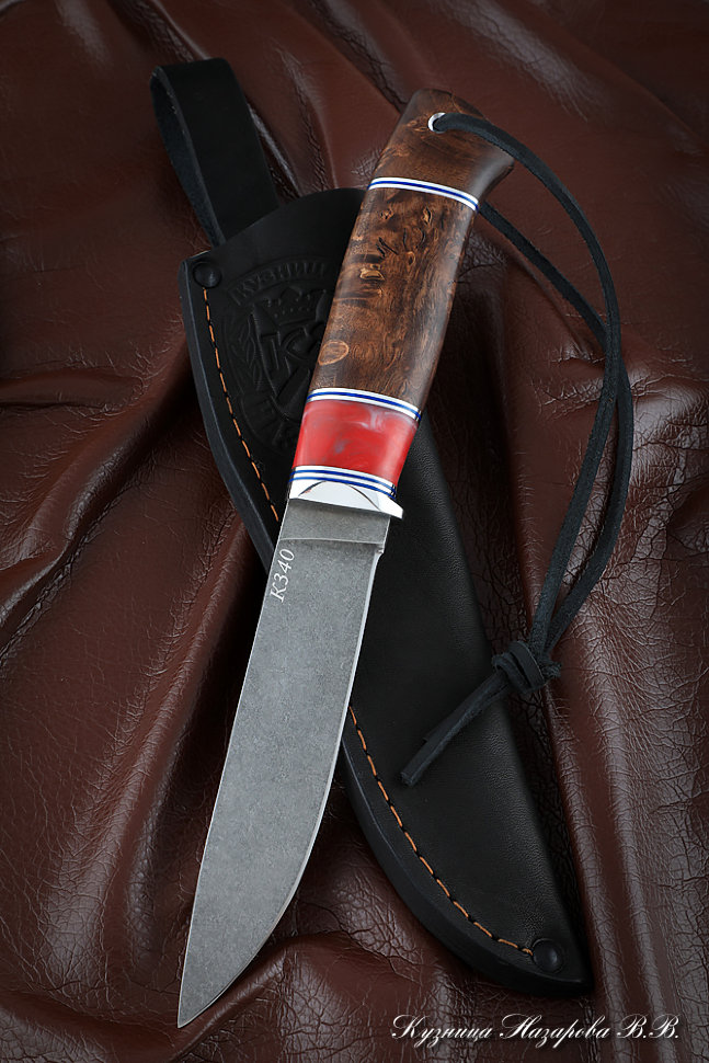 Нож Путник К340 рукоять карельская береза акрил