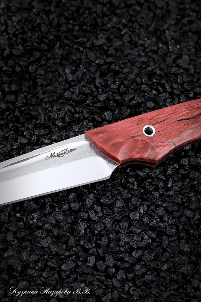 Knife No. 12 H12MF CM Karelian birch red