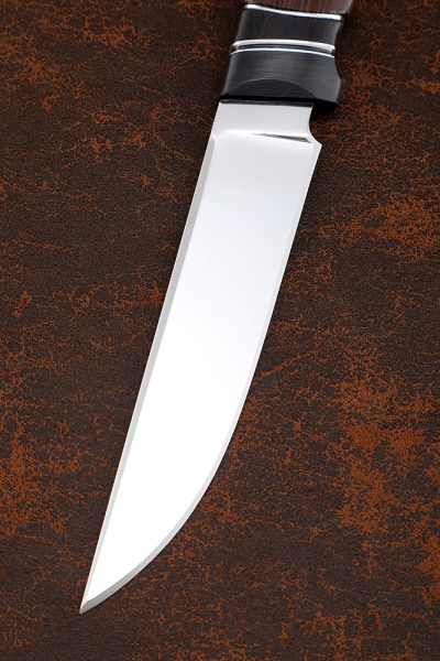 Knife Irbis-2 H12MF (polishes) handle carbon wenge black hornbeam