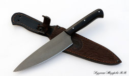 Нож Шеф-повар средний Х12МФ черный граб