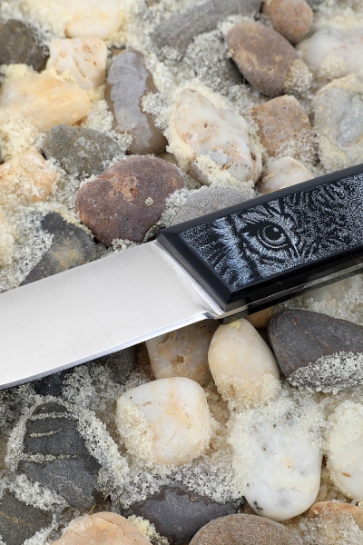 Нож Нерпа 2 Elmax цельнометаллический, черный граб художественное исполнение 