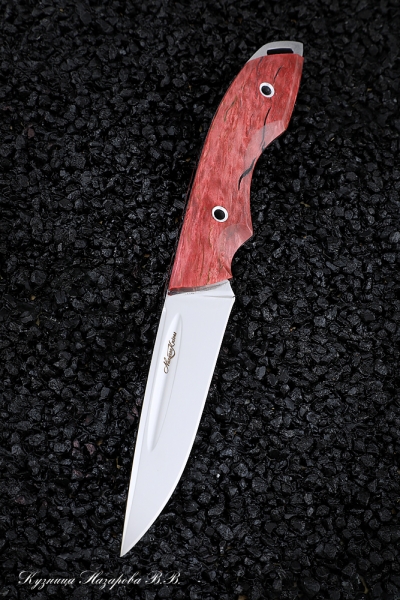 Нож №12 Х12МФ ЦМ (полные спуски) карельская береза красная