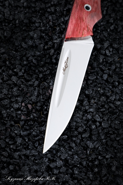Нож №12 Х12МФ ЦМ (полные спуски) карельская береза красная