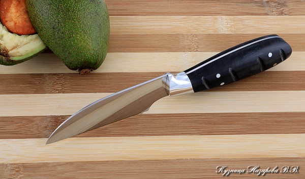 Кухонный нож Шеф № 1 сталь 95Х18 рукоять акрил черный