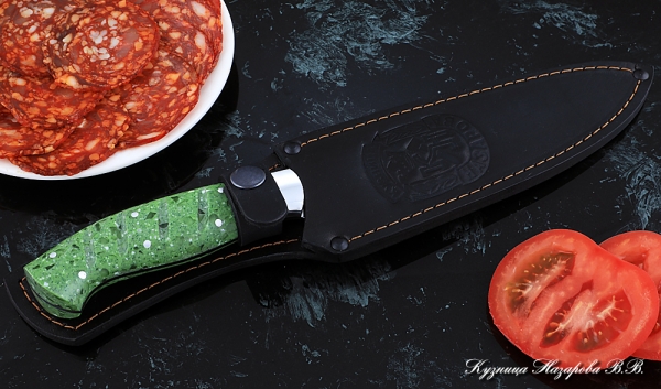 Knife Chef No. 9 steel H12MF handle acrylic green