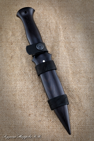 Legionnaire knife 95h18 handle and sheath black hornbeam