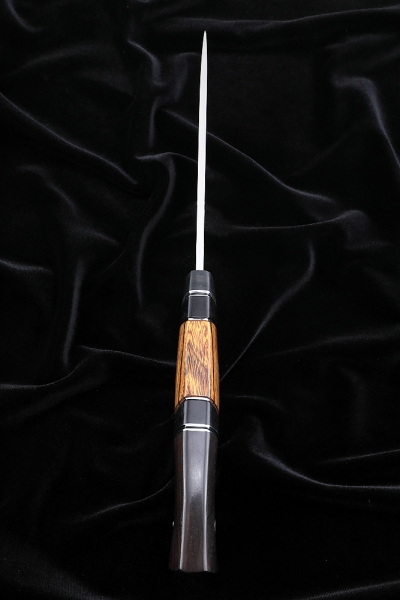 Zasapozhny knife S390 - satin handle carbon iron wood black hornbeam