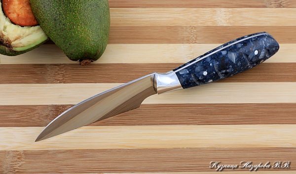 Knife Chef No. 1 steel 95h18 handle acrylic blue