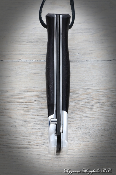Folding knife Rook steel H12MF handle black hornbeam 