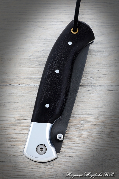 Folding knife Rook steel H12MF handle black hornbeam 