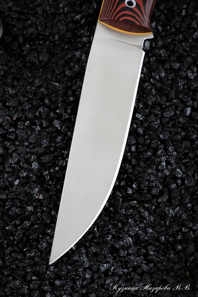 Нож Барс цельнометаллический ELMAX  микарта красная