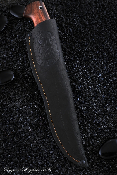 Нож Варан Х12МФ палисандр искусственный камень мельхиор