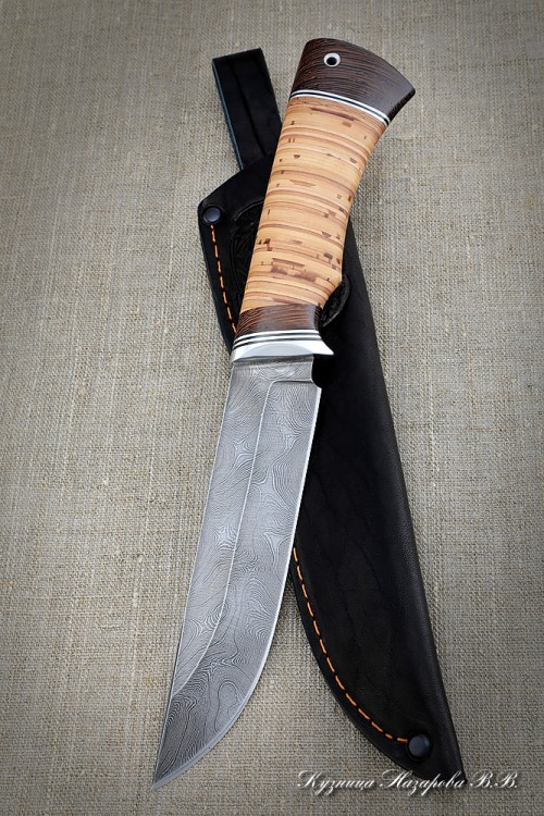 Knife Gadfly 2 Damascus birch bark