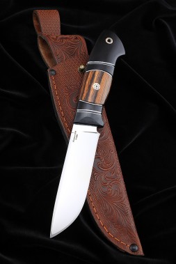 Knife Wanderer-2 S390 handle carbon iron wood black hornbeam