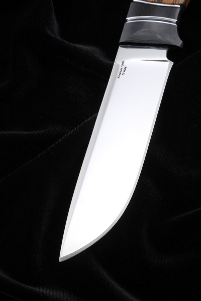 Knife Wanderer-2 S390 handle carbon iron wood black hornbeam