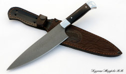 Нож Шеф-повар средний Х12МФ черный граб дюраль