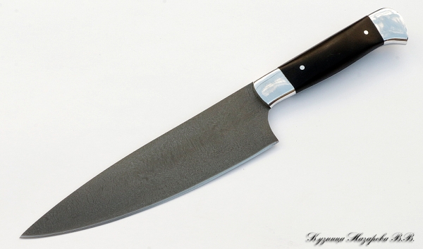 Chef Knife medium H12MF black hornbeam duralumin