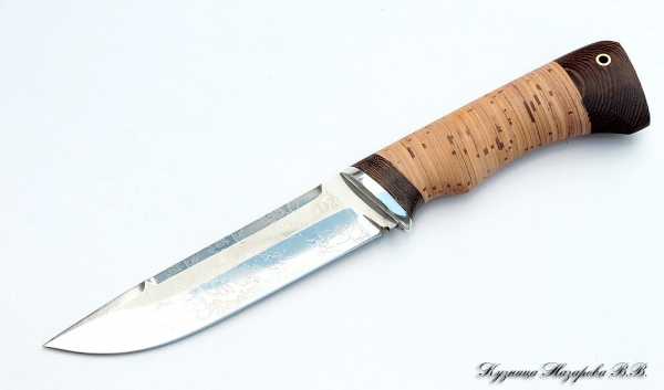Knife Boar D2 birch bark