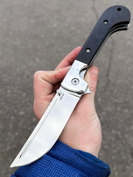 Складной нож Пчак  из стали VG-10, накладки черный граб (распродажа)