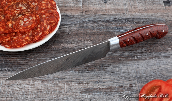 Knife Chef No. 9 steel 95h18 handle acrylic red
