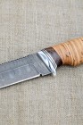 Knife Fisherman Damascus birch bark