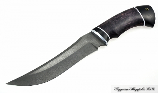 Knife Spetsnaz H12MF black hornbeam stabilized Karelian birch (purple)