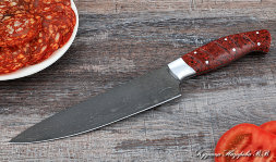 Knife Chef No. 9 steel H12MF handle acrylic red
