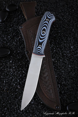 Knife Traveler all-metal ELMAX mikarta white