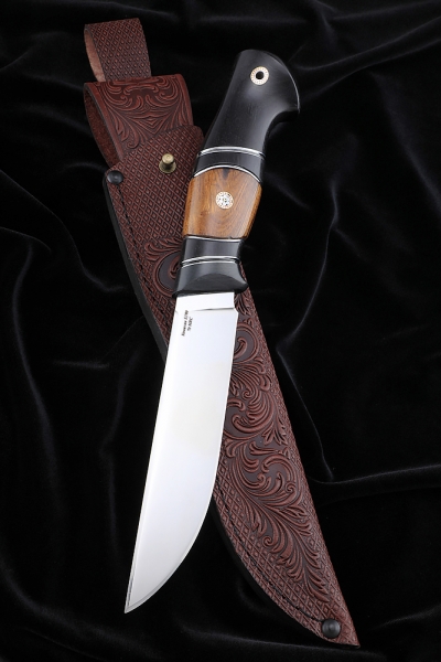 Нож Овод S390 рукоять карбон железное дерево черный граб (New)