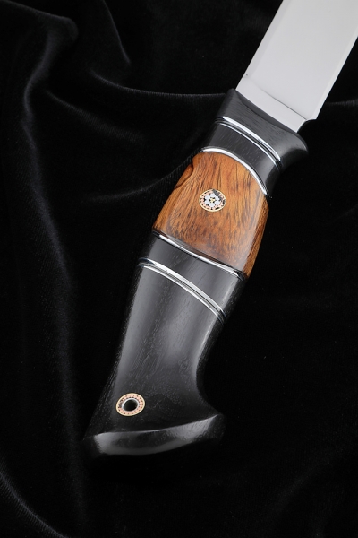 Нож Овод S390 рукоять карбон железное дерево черный граб (New)