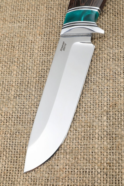 Нож Странник 95х18 рукоять акрил зеленый и венге