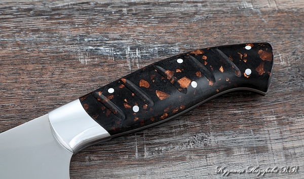 Knife Chef No. 9 steel 95h18 handle acrylic brown