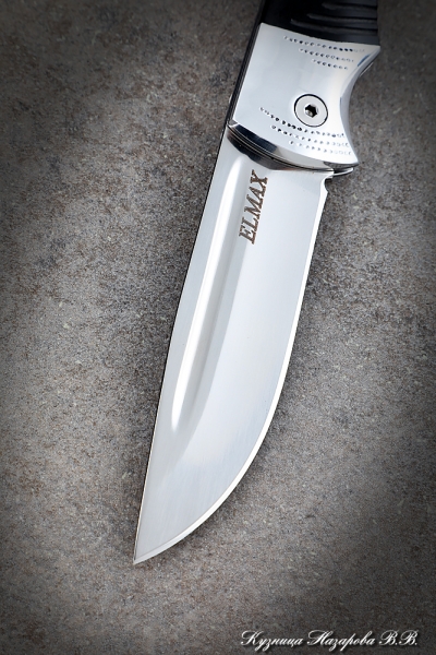 Folding knife Owl steel Elmax lining black hornbeam with duralumin
