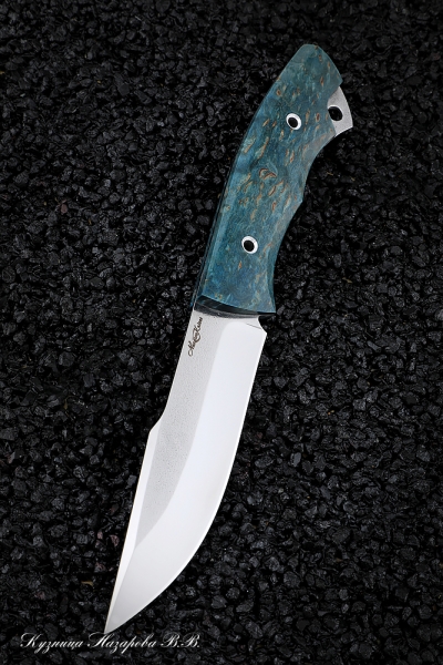 Нож №4 Х12МФ ЦМ карельская береза зеленая