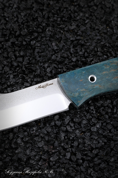 Knife No. 4 H12MF CM Karelian birch green