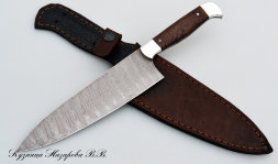 Knife Chef No. 4 damascus dural wenge
