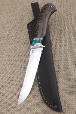 Нож Рыбак 95х18 рукоять акрил зеленый венге 