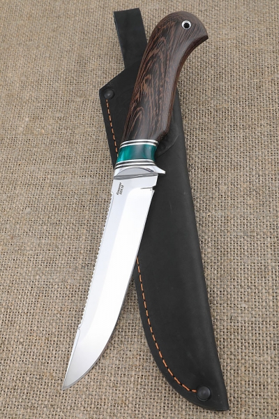 Knife Fisherman 95x18 handle acrylic green wenge