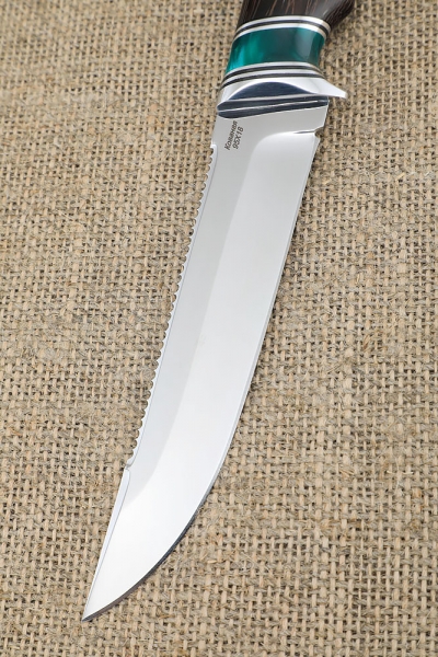 Knife Fisherman 95x18 handle acrylic green wenge