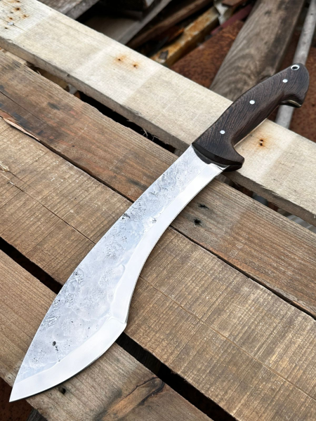 Нож Мачете цельнометаллический сталь  95х18 с гравировкой, накладки венге (распродажа)