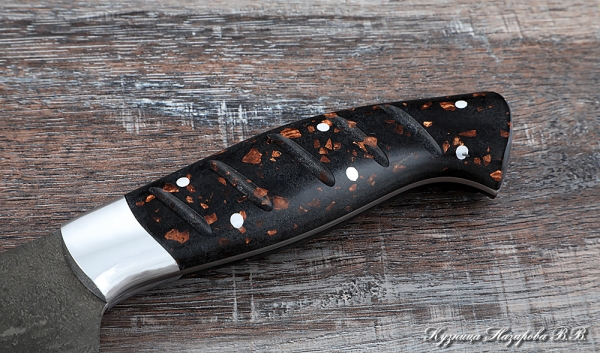 Knife Chef No. 9 steel H12MF handle acrylic brown