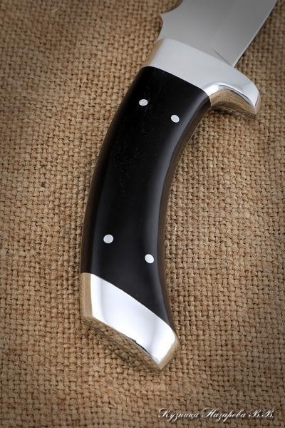 Skinning knife-3 95h18 all-metal black hornbeam