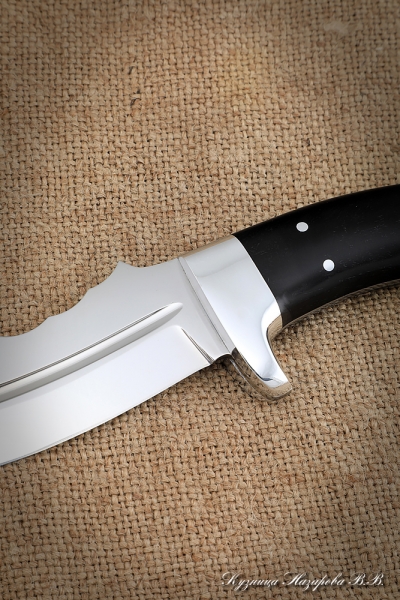 Нож Шкуросъемный-3 95Х18 цельнометаллический черный граб