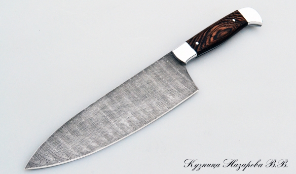 Knife Chef No. 3 damascus dural wenge