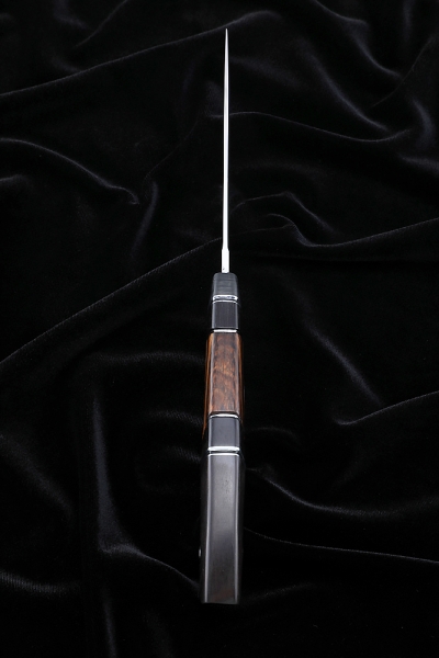 Knife Irbis-2 S390 handle carbon iron wood black hornbeam