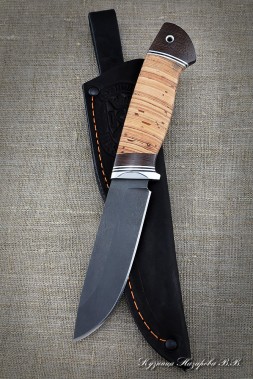 Knife Wanderer H12MF handle birch bark