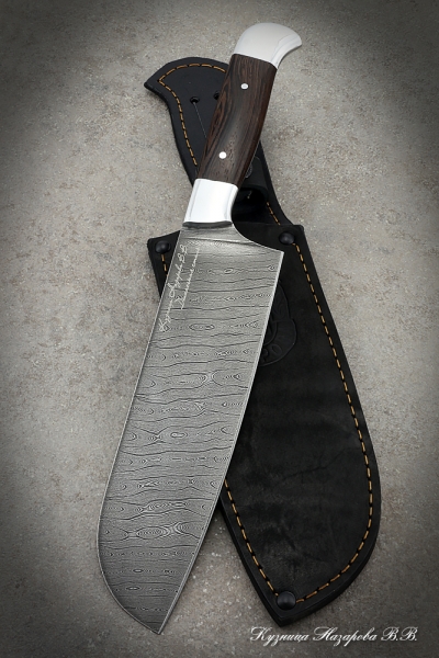Кухонный нож Шеф-Повар №5 дамаск дюраль венге (надпись)