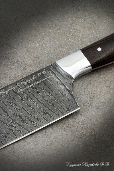 Knife Chef No. 5 Damascus dural wenge (inscription)