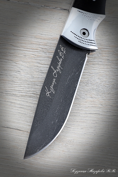 Folding knife Filin steel H12MF lining acrylic black with duralumin